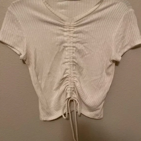 Reformation White Renee Crop Top Size Medium - Picture 3 of 5